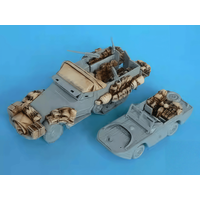 1:72 Casting Resin Model Assembly Kit, GK, M3 Half Track and Amphibious Vehicle Package, Unpainted, Requires Assembly