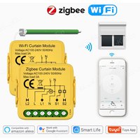 Tuya ZigBee WiFi Smart Curtain Switch Module Connect Roller Shutters Blinds Motor Timed Voice Control For Alexa Google Home