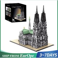 8614-teiliger Klemmbausteine Haus Bausatz Gotische Kathedrale Architekturmodell Deutschland Kölner Dom Bausteine Kirche Hochkomplexes Spielzeug Geschenk für Erwachsene Haus Dekoration
