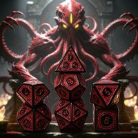 7pcs Demon Contract Polyhedral Dice Set for Role Playing Games & Family Dice Game Night, D&D Tabletop RPG Supplies & Party Game