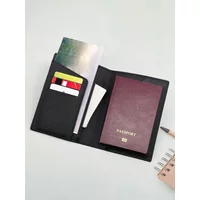 Minimalist Ultra-Slim Passport Holder - Portable Multi-Card Capacity Business Travel Wallet for Documents, Coins