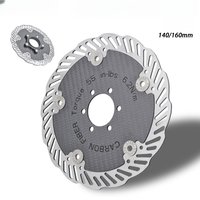 AliExpress NONE Ultra-light Carbon Fiber Disc Six-bolt Center Lock Disc For Road Bike Mountain Bike 140/160mm Bike Disc Brake Bicycle Parts