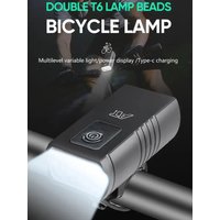 AliExpress NONE 2 T6 Bicycle Front Light Type-C Rechargeable LED Bike Headlight 3 Lighting Modes Cycling Flashlight for MTB Road Night Riding