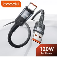 Toocki 6A Ultra-Fast Charging USB to USB C Cable for Xiaomi Mi Pro Redmi Turbo Charge 120W High-Speed Type C Cable 1/2/3/5 Pack