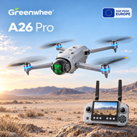 Dron A26 Pro GPS z pilotem z ekranem, stabilizowaną kamerą HD o szerokim kącie widzenia, 180 ° Elektryczna regulacja obiektywu, wszechstronne unikanie przeszkód, zrzut ładunku i automatyczne powrót.