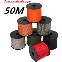 50 M 1 Roll4 Mm 7 Stand Cores Paracord for Survival Parachute Cord Lanyard Camping Climbing Camping Rope Hiking Clothesline