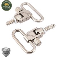 Sparta Bright Silver Sling Swivels Quick Detachable Locking For Most Hunting Rifles 1 Inch Shoulder Strap