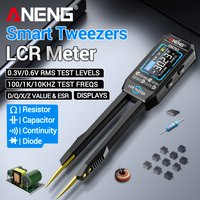 ANENG GN703 Smart Tweezers LCR-Messgerät Professioneller SMD ESR-Tester für Kapazität, Widerstand, Induktivität, Digitale LCR-Brücke mit Kalibrierungsfunktion