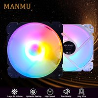 MANMU 12V Fan Case 120mm Computer Case Fan Rgb Fans & Cooling Gaming Rainbow Color
