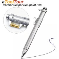 Stylo à coulisse métrique mm, stylo à bille, papeterie bleu noir, recharge pour étudiant, mesure en plastique, outil à Piston, règle micrométrique 100mm