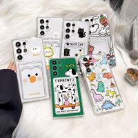 Card Holder Case For Samsung A56 5G A55 A06 A05s A36 A16 A15 A05 A35 A34 A26 A53 A52 A33 A32 A14 A13 A25 Silicone Animal Cover