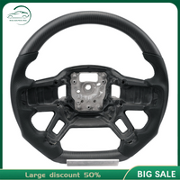 Matte carbon fiber perforated steering wheel For Land Rover Defender Range Rover Defender L663 Discovery 5 III L462 2020-2024