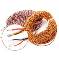 5M 16feet 20AWG 100 Core/0.08TS OD1.7 3 ways Twist Servo Extension Cable JR Futaba Twisted Wire Lead For RC Airplane Accessories
