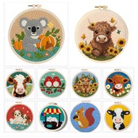 Punch Needle Embroidery Kit For Adult Beginner Handcraft with Embroidery Frame Tool Starter Set Cross Stitch Kits Painting Decor