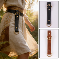 Skirt Hikes Clips Metal Double Ring Buckle for Renaissance Medieval Waistband Vintage Costume Belt Dress Pirate Cosplay