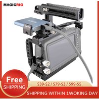 Kit Cage Complet MAGICRIG pour Caméra Blackmagic Pocket Cinema 4K & 6K, avec Poignée Supérieure NATO, Support SSD T5/T7, Pince de Fixation Câble HDMI/USB-C