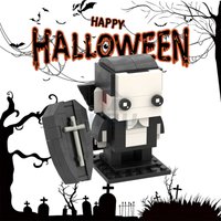 Halloween Dracula Vampire Coffin Building Blocks Horror Series Brickheadz Model Figures Creative City MOC Bricks Kid Toy Gifts