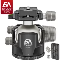 EVUMO DX55 Professional Big Ball Head Featuring a Max Load of 40kg and 360° Panoramic Shooting Versatile Use with Camera Tripods