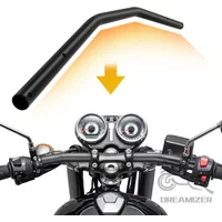 Universal 22mm 25mm Motorcycle Black Aluminum Tracker Handlebars Drag Bar For Honda Yamaha Suzuki Custom