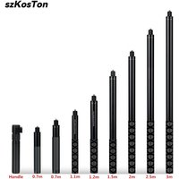 0.7 1.1 1.5 3M Selfie Stick Monopod Extensible Rod Wand Pole Allumium Invisible For Insta 360 X5 X4 X3 GoPro 13 12 11 10 9 8 DJI