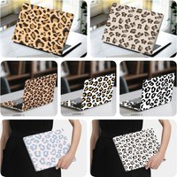 2 pcs Aesthetic Light Leopard Laptop Stickers Set Self-Adhesive Removable Laptop Covers for MacBook Notebook Protective Skins