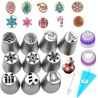 4/5/10/13/22/27pcs/set Torch Decorating Mouth Nozzle Cake Decor Sugar craft Pastry Christmas Cake Tools Rose Cream Bakery