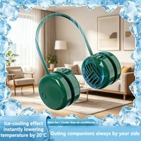 Lenovo Neck Fan Bladeless Portable USB Rechargeable, Silent Mini Personal Wearable Fan Hands Free Hanging Travel Cooling