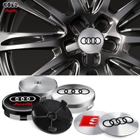 4pcs 56/60/65mm Car Wheel Center Hub Stickers 60/63/68mm Wheel Center Hub Caps Cover For AUDI RS A3 A4 B8 A1 A5 A6 A7 Q3 Q5 Q7