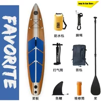 2026 Wood Grain Sup Surfboard, Inflatable Paddle Board, Travel Racing Paddle Board