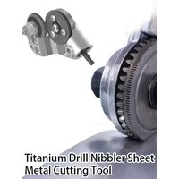 Drill-Powered Metal Shears Cutter - Titanium Steel Attachment for Cutting Steel Sheets Plates
