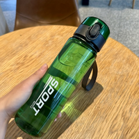 400ml/560ml Water Bottle Leakproof Sports Water Bottle Portable Drinking Cup BPA-Free with Capacity Marking for School Office
