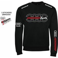 Audi Sport Racing Round Neck Sweatshirt Autumn/Winter Men's Hoodie Car Enthusiast Sports Logo Premium Printed Casual Hoodie