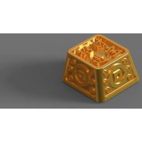 1pcs Esc 1u Enter 2.25u Backspace 2u Gold Fortune Themed Personalized Electroplated Zinc Alloy Keycap for MX Mechanical Keyboard