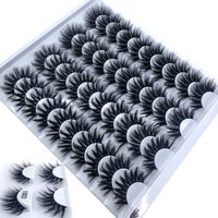 AMSDCN new 16/20 pairs of 100% mink eyelashes naturally and dramatically extend false eyelashes