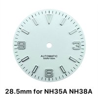 BGW9 Lume 28.5mm Watch Dials Compatible with NH35 NH38 Movement No Date Black White Explore