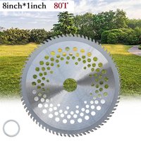 1pc 8Inch 80T Carbide Brush Cutter Saw Blade Lawn Mower Grass Trimmer Blade Garden Tool Replacement 200x25.4mm Cutting Disc image 4