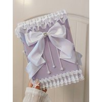 A5 Kpop Photo Card Binder Top Loader Album For Photographs Purple Album For Cards Deco Products Idol Handmade Lace Ballet Style