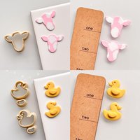 Cow Shape Clay Cutter Rubber Ducks Shape Clay Cutter Set Polymer Clay Cutters DIY Earrings Making Tools CUtting Molds