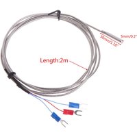 2M RTD PT100 Temperature Sensor Stainless Steel 3 Wire Thermistor Probe for PID Temperature Controller Range -50℃~350°C