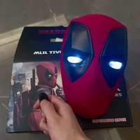 1:1 Deadpool Remote Control Mascara Mobile Eye Electronic Deadpool Desktop Decoration Cosplay Model Mask Adult Children'S Gift