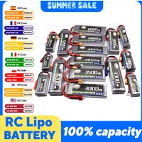 RC Lipo Battery 2S 3S 4S 5S 6S 2200 3300 3500 4200 5000 5200mAh 7.4V 11.1V 14.8V 18.5V 22.2V 25C 30C 35C 40C 60C XT60 RC Parts