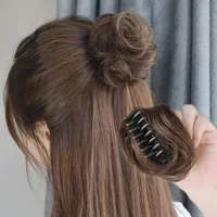 Curly Short Hair Chignon Women Girls Hair Braiding Clip Donut Roller Bun Wig Claw Clip In Hairpiece for Women Hair Styling Tools