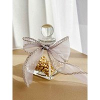 Glass Storage Bottle Gold Beans Accumulation Lucky Star Bottle Window Photography Props Vintage Style Home Decor Accents