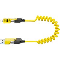 240W Quick Charger Spring USB Cable 4 in 1 Spring Data Cable 3A USB Type C Spring Telescopic Wire for iPhone iPad Huawei XIAOMI