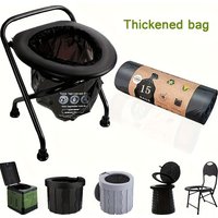 60Pcs(30 Portable Toilet Bags +30 Poo Gel) SAP Deodorizer, Disposable Camping Toilet Waste Bags No Leak Odor Eliminator