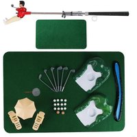 Minitype Indoor Golf Game Funny Golf Game Minitype Golfer Set Golf Accessory Set Golf Course Indoor Play Gift For Kids