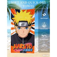 Naruto Beach Towel, Anime Fan Favorite Character Print Quick-Dry Towel for Beach, Pool, Vacation and Anime Enthusiasts
