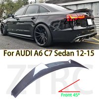 Car Spoiler For Audi A6 C7 Sedan M4 Style Real carbon fiber material Rear Spoiler Trunk wing 2012-2015(not S6)