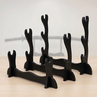 1 2 3 Layer Katana Sword Stand Display Rack Plastic Wood Holder Floor Sabre Support Storage Shelf Home Organizer Schwert Holder