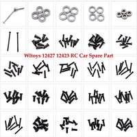 12428 Original Parts 0090-0129 Wltoys 12427 12423 RC Car Spare Part Bearing/Screw/Differential/Servo/Nut/Motor/USB Charger/Light